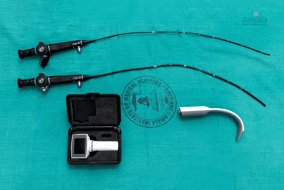 Video laryngoscopy: Video laryngoscopy allows for detailed examination of larynx in difficult intubation, obese patients, and those with limited mouth opening.